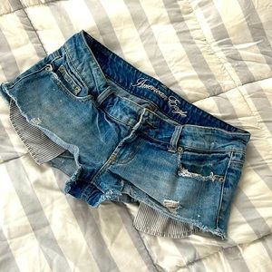 American Eagle jeans shorts “live your life”